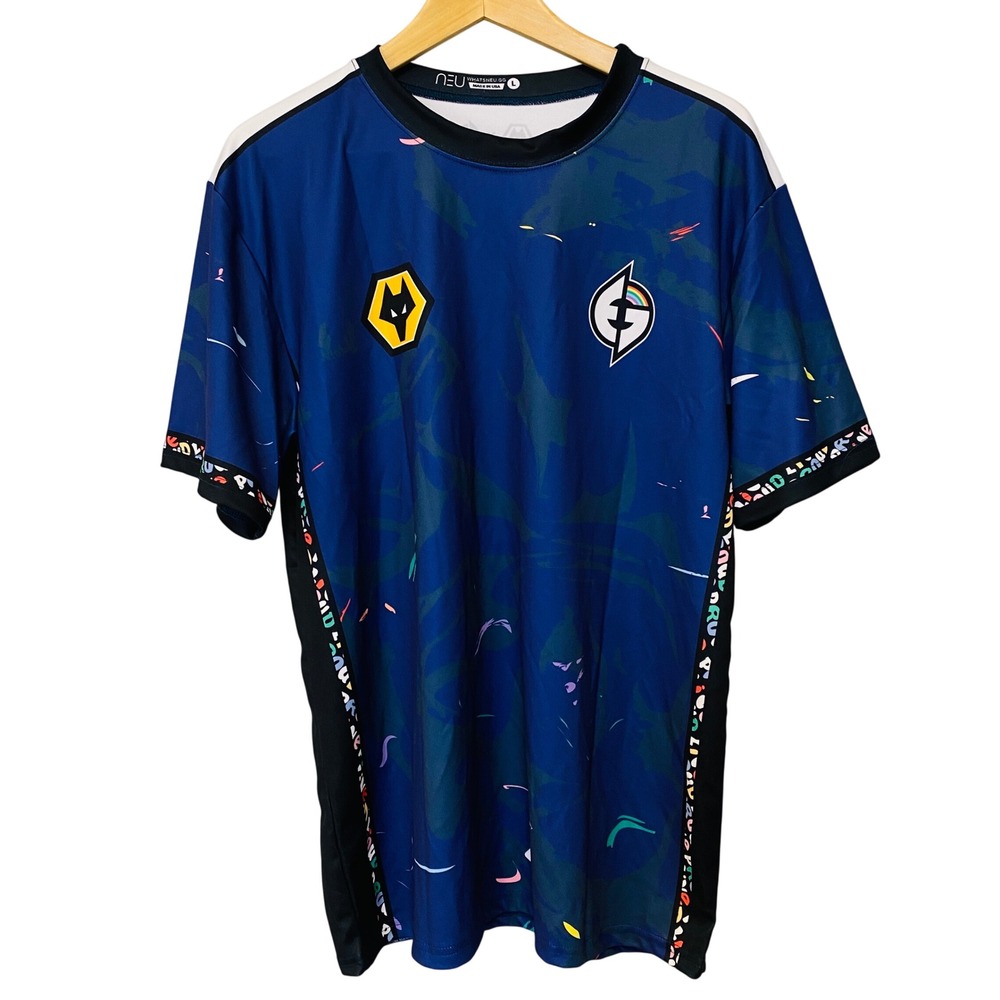 NEU Wolves FC x Evil Geniuses Pride Gaming Jersey Blue Mens Large Live Proud L